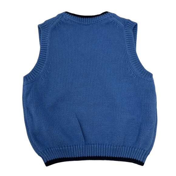 Janie and Jack Baby Blue and Black V-Neck Sweater Vest with Whale 6-2 Months - Picture 2 of 4